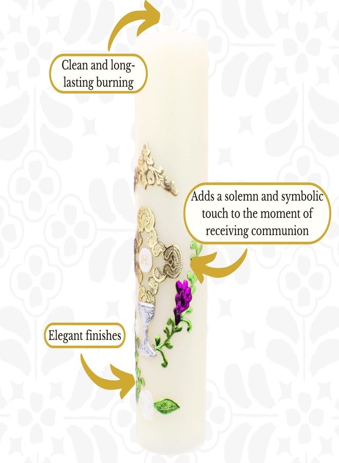 Nuestra Fe Authenthic First Communion Candle Made by Mexican Artisans at La Villa de Guadalupe | Vela de Primera comunion para niño o niña | Vela para Primera comunion para niña | First Communion Candle Set - Image 5